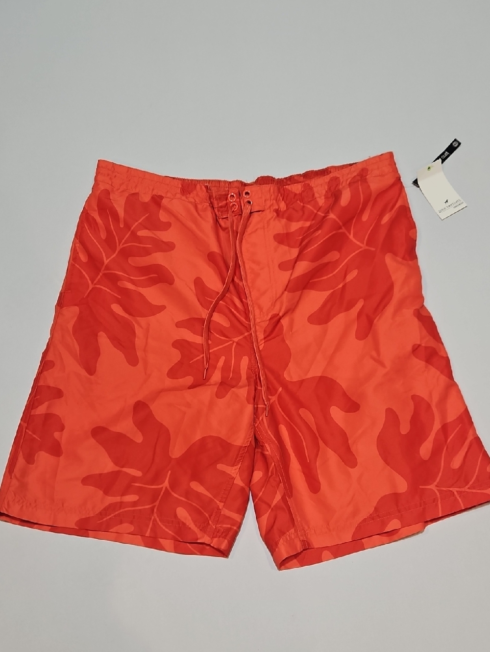John Bartlett Men's Leaf-Print Swim Board Shorts